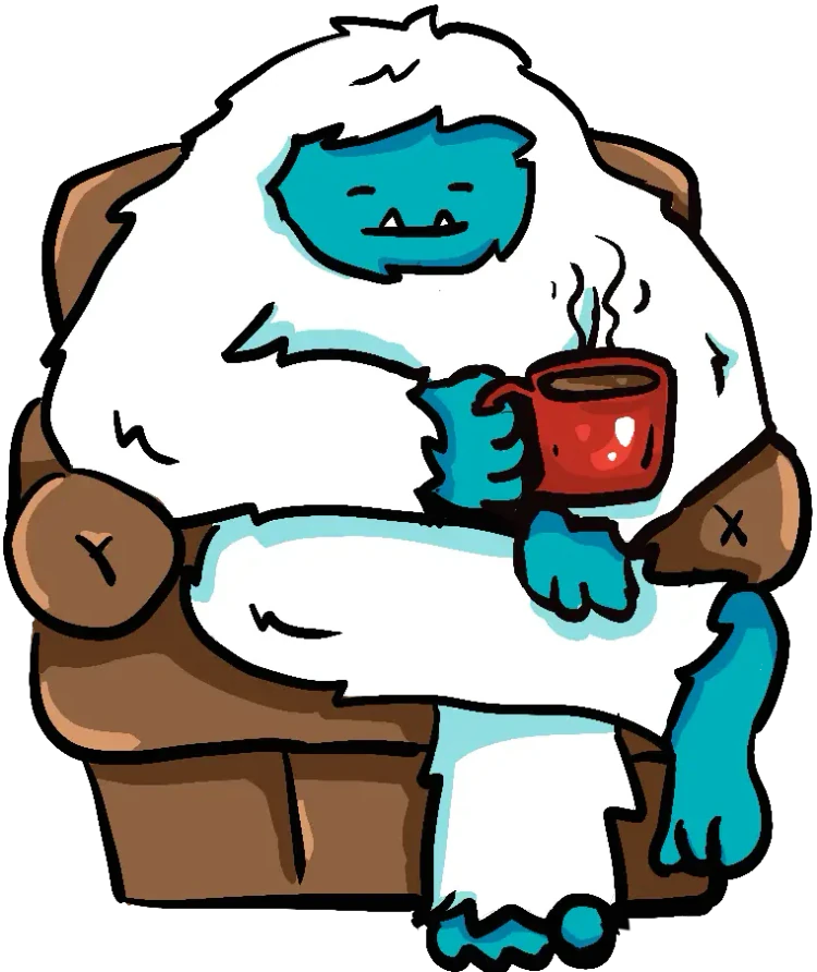 Northern Yeti relaxing — job is done