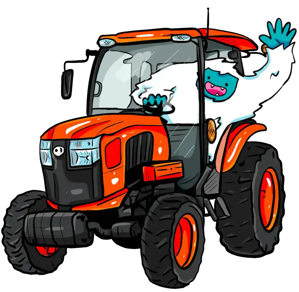 Northern Snow tractor clearing a driveway